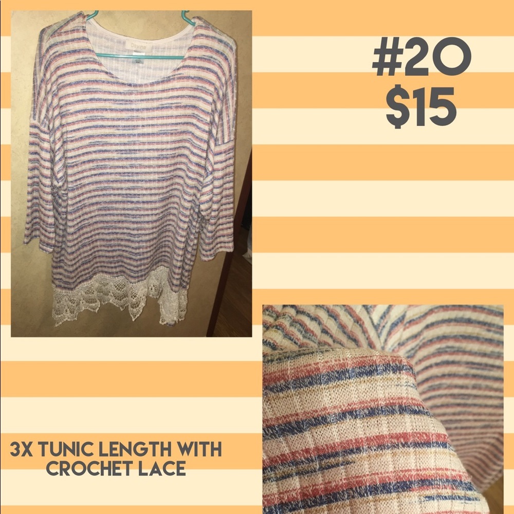 Tunic with crochet lace